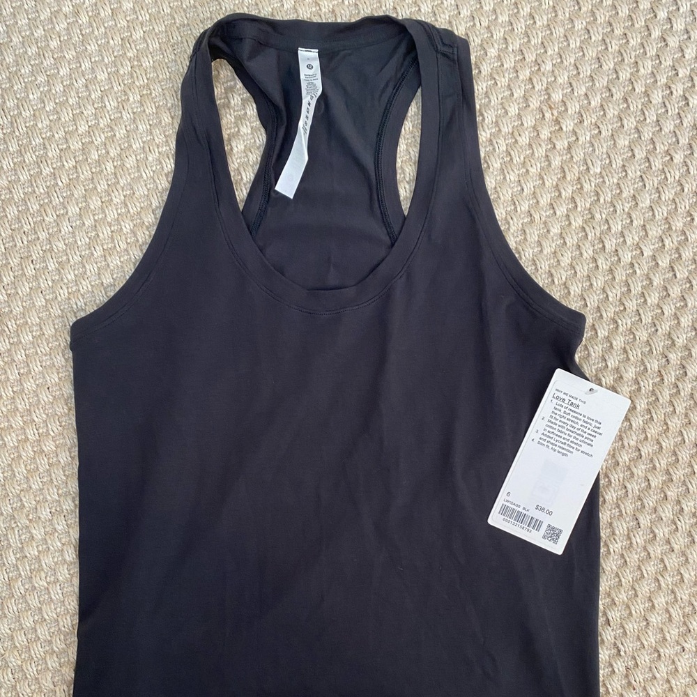 NWT lululemon love tank black 6